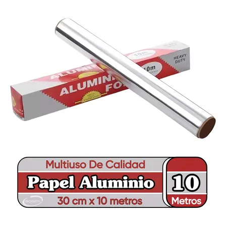 Papel Aluminio Cocina Foil 10 Metros - Aluminio Cocina