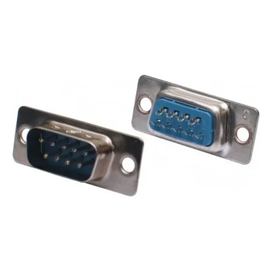 10 Peça - Conector Db9 Macho + Capa Preta Kit Curto Promoção