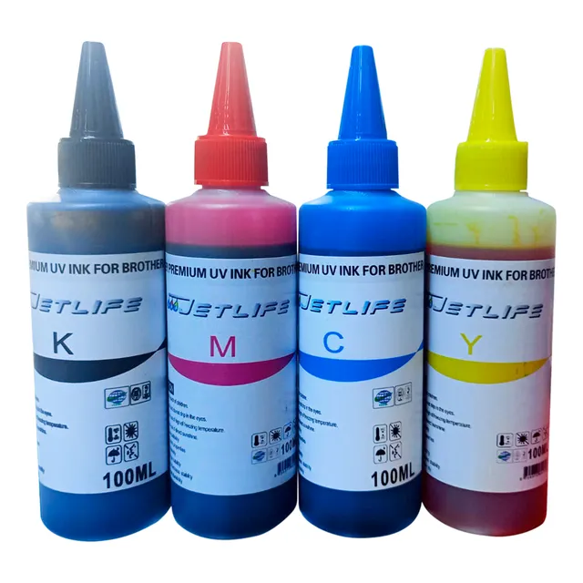 Tinta Jetlife Uv X4 100ml Compatible Para Brother