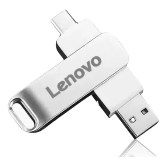 Pendrive 2 Tb Pin-c Usb Dos En Uno Lenovo Plateado Usb 2.0