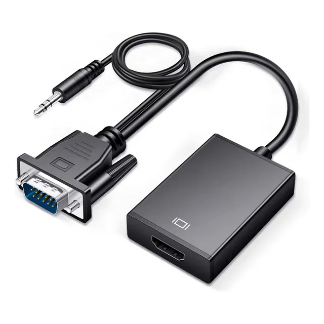 Cable Convertidor Video Vga A Hdmi + Audio Full Hd 1080p