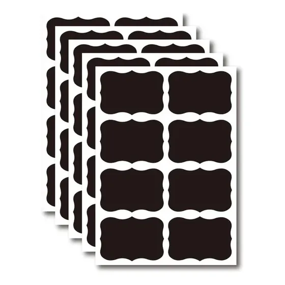 48 Etiquetas Adhesivas + Marcador Para Frascos | Pizarras 