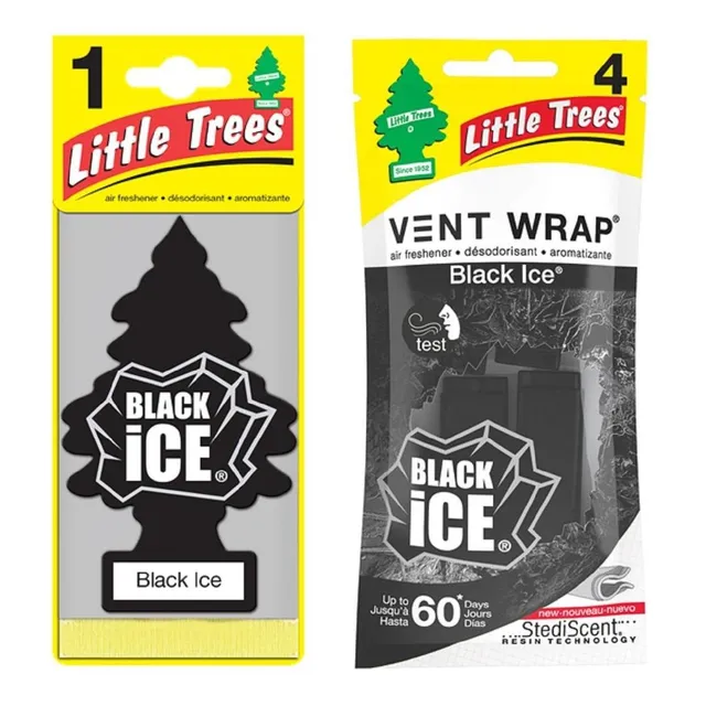 Kit Ambientador Little Trees Pino + Vent Wrap Black