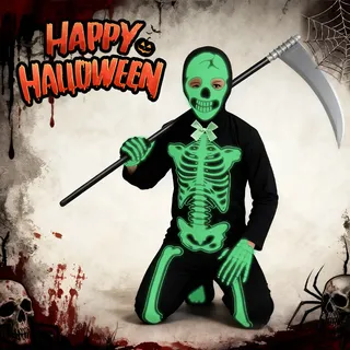 Tosekry Disfraz Halloween Niño Disfraz Esqueleto Niño 