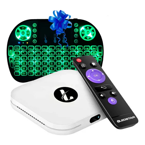 Tv Box 4/32 Gb 4k Android 10 + Teclado Mini Smart Dimm