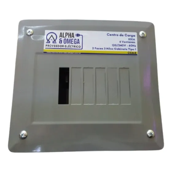 Centro De Carga Empotrable Tipo Qo Para 6 Circuitos 1 Pza