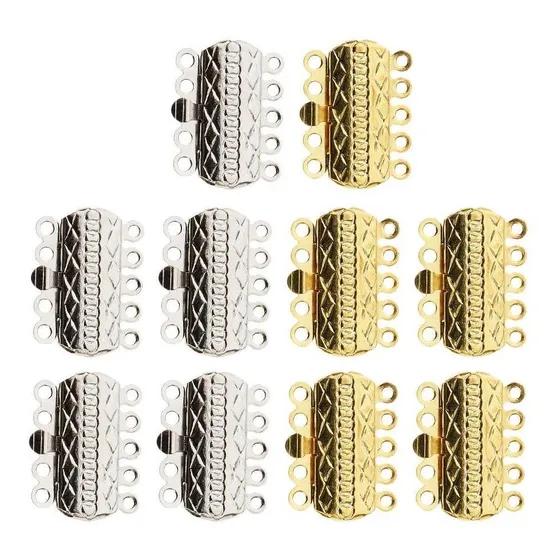 10 Piezas De Múltiples Tubo Broches Compatible Con Collar