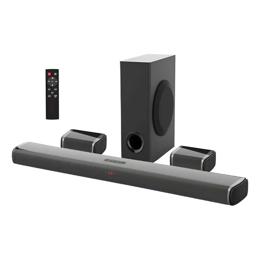 Barra De Sonido Subwoofer Soundbar Bluetooth Con Hdmi 240w Negro