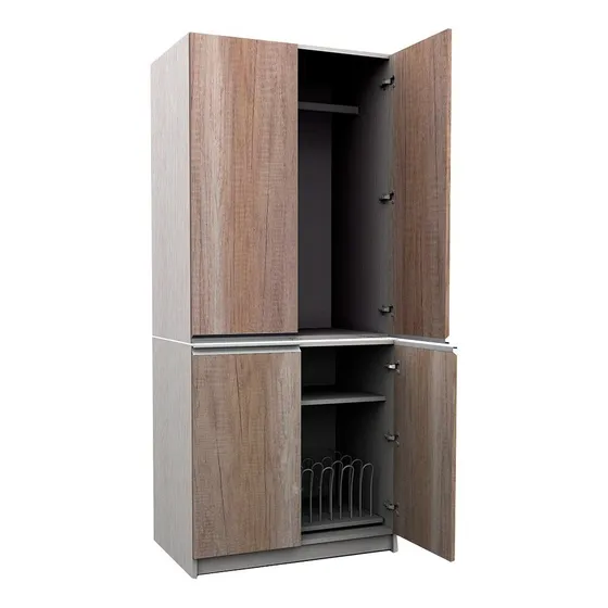 Modulo Vestidor Bajo Estantes Armario Ropero Barra De Colgar