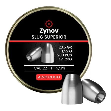 Chumbinho Slug 5.5mm Cup Ponta Oca 1,52g 23gr 200un - Lfas