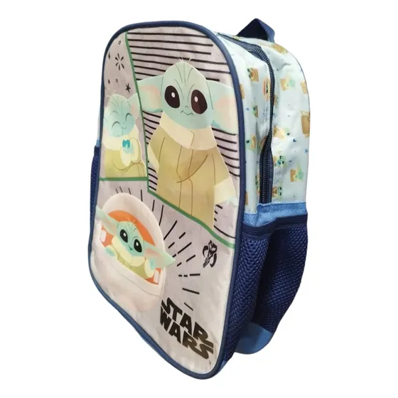 Mochila Infantil Star Wars Bebe Yoda 30x23x10 Escolar Oficia