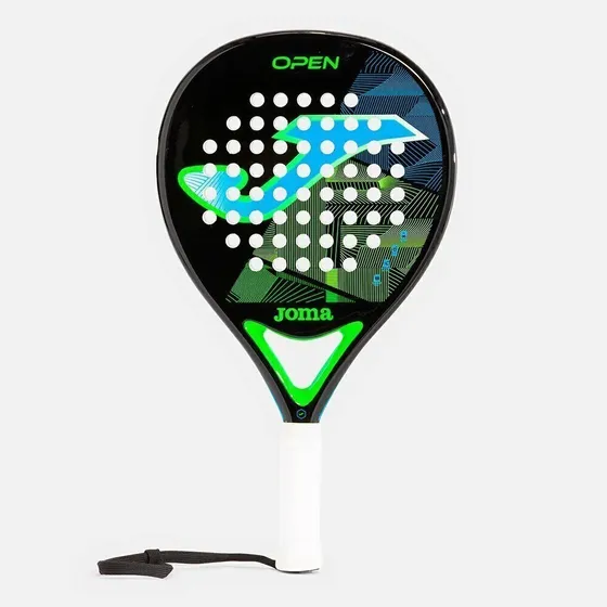 Joma paleta de padel open 2024 color negro turquesa