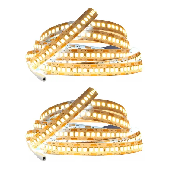 Kit 2 Fita Led 240leds Alta Potência Rolo 5m Cada 3000k Perfil De Led Iluminação