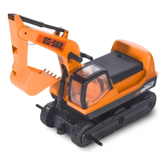 Roma Brinquedos Mini Escavadeira Veiculo Infantil Giant cor laranja