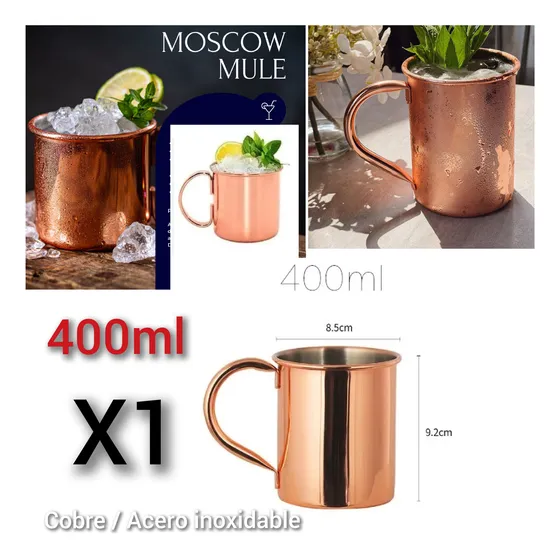 Taza Vaso Cobre Acero Inoxidable Mule Moscow 400ml 13oz