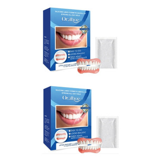 Yan 2pcs Juego De Prótesis Dentales De Silicona Suave Yan 2pcs Juego De Prótesis Dentales De Silicona Suave