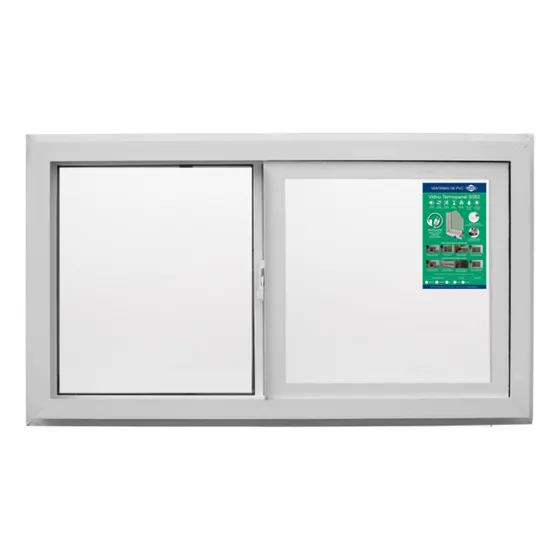 Ventana Termopanel Pvc Corredera Blanca 140x120cm Dvp Color Blanco