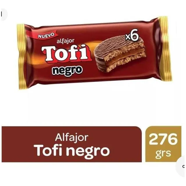 Alfajor Argentino Tofi Negro Agrupado 6 Unidades 46 Gms C/u