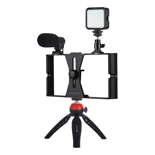 Kit De Micrófono De Vídeo Para Smartphone Con Luz Led,