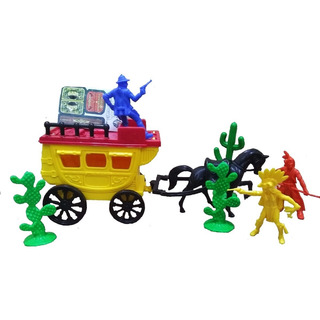 Juguete Carreta De Vaqueros Indios Con Caballo Diligencia Juguete Carreta De Vaqueros Indios Con Caballo Diligencia