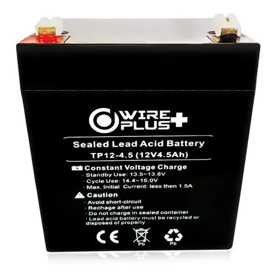 Bateria Para Lampara Emergencia 12v 4,5 Ah Wireplus +