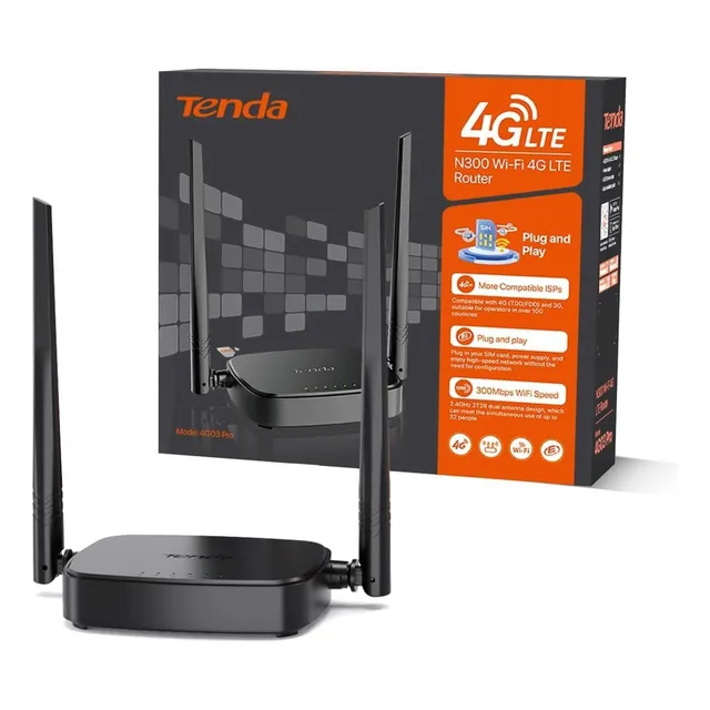 Tenda 4g03 Pro Router Wi-fi 4g Sim Lte Con 2 Antenas 2.4ghz