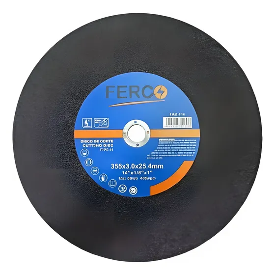 Disco De Corte Metal 14'' X 1/8'' X 1'' Tronzadora Ferco.