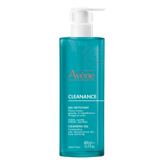 Avene Cleanance Gel Limpiador Anti-imperfecciones 400 Ml para piel mixta de día y noche