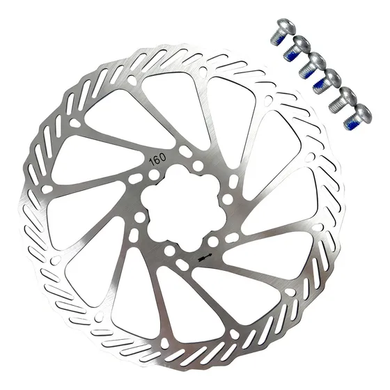 Disco Tektro Flow 6 Tornillos 160mm Compatible Con Shimano Sram Color Plateado