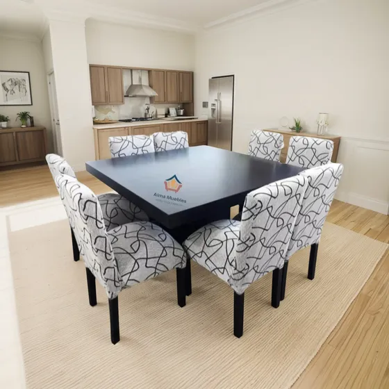 Mesa Cuadrada + 8 Sillas Envio Gratis