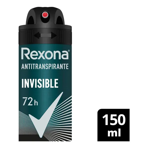 Antitranspirante Aerosol Masculino Invisible 150ml Rexona