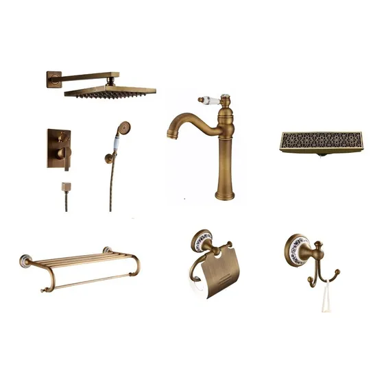 Juegos De Griferias De Baño Completo Bronce 2 Años Garantia 