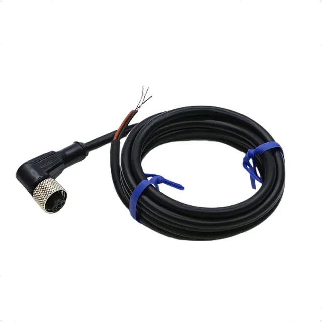 Cabo Conector M12 P/ Sensores Ângulo 90° Pnp 4 Fios (5m)