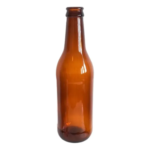Botella Vidrio Para Cerveza Artesanal Con Tapa 330cc X 48 Un