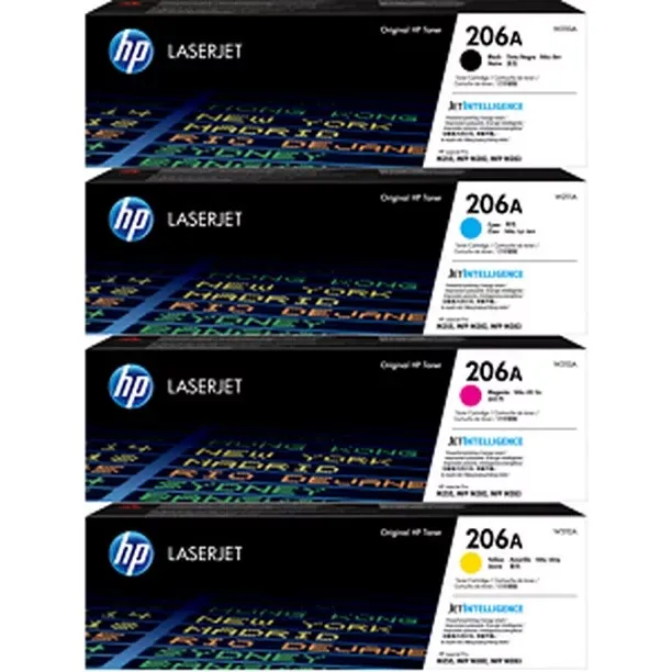 Pack Toner Hp 206a M255 M283 Negro Cian Magenta Amarill 206x