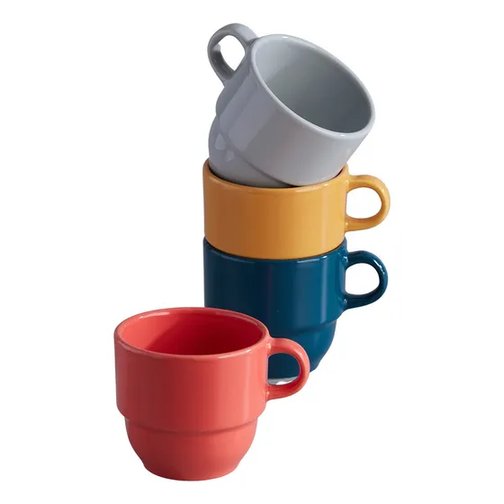 Set 4  Pocillos Té Fiesta 201.4 Ml Sl1964004404b