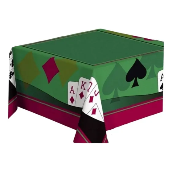 Toalha De Mesa Quadrada Aveludada Jogos Baralho 140x140cm
