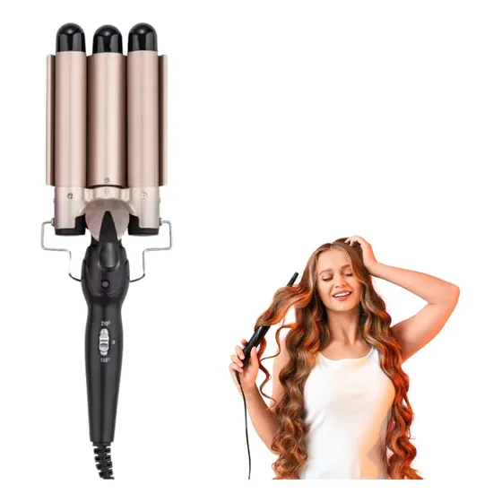 Pinza Rizadora De Cabello Waflera Rizador Sirena Ondulador
