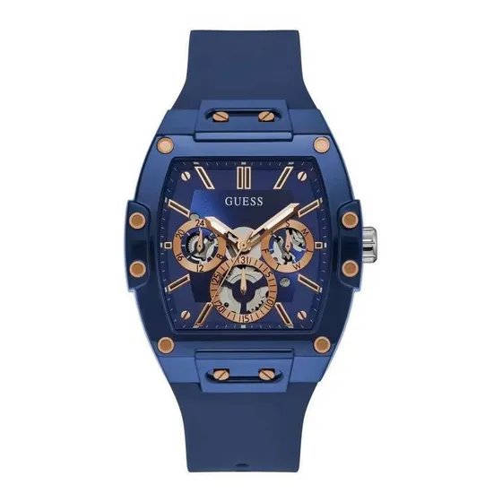 Reloj pulsera Guess GW0203G7 con correa de silicona color azul oscuro