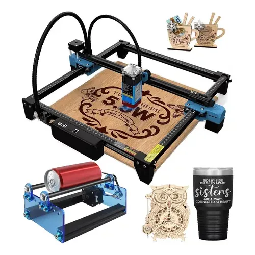 Máquina cortadora y grabadora láser Two Trees TTS-55 Pro+rolo Rotativo 127V