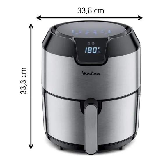 Freidora de aire Moulinex Easy Fry Easy Fry Deluxe de 4.2L color plateado