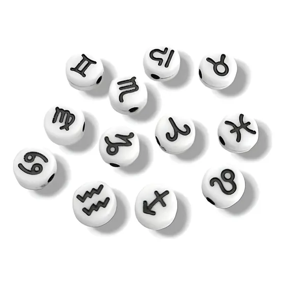 Cuentas De Plastico Zodiaco Pulseras Regalo Accesorios Bijou