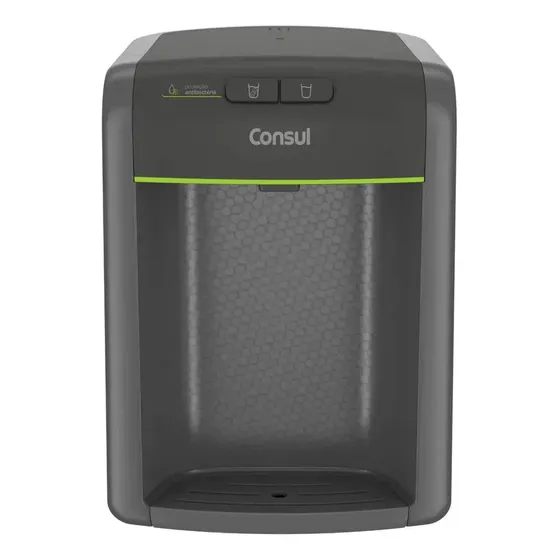 Purificador de água Consul cinza refrigerado com proteção antibactérias CPB34AF 127/220V