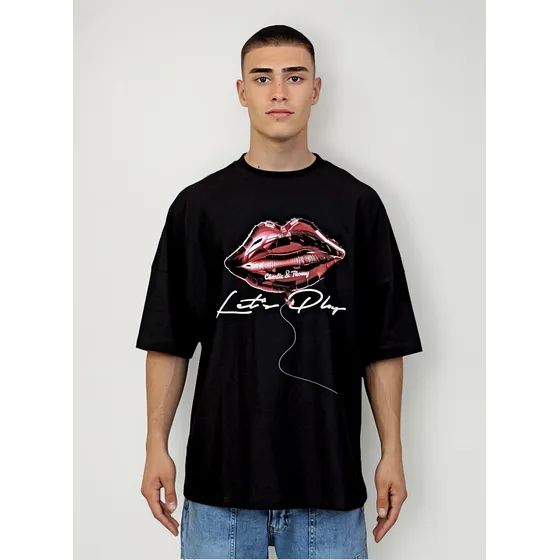 Remera Oversized Charlie & Thomy Mod. Lets Play Algodón
