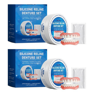 Nuevo2x Juego De Prótesis Dentales De Silicona Suave Oralhoe Nuevo2x Juego De Prótesis Dentales De Silicona Suave Oralhoe