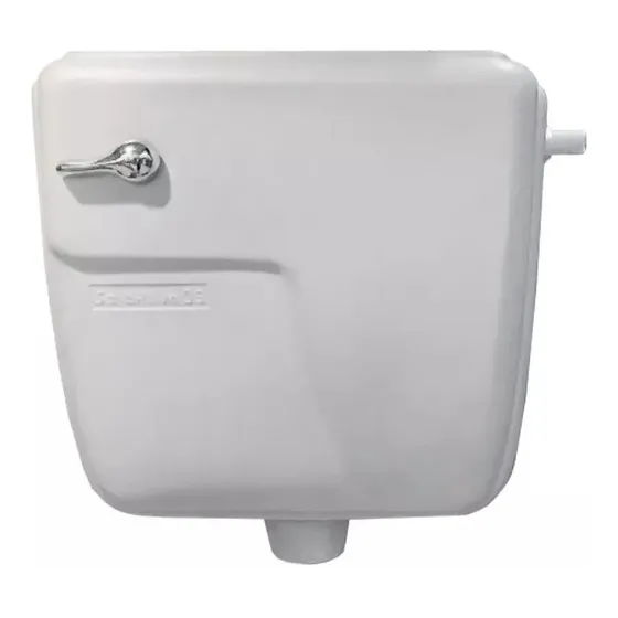 Cisterna Para Baño Boton Frontal Plastica Blanca 