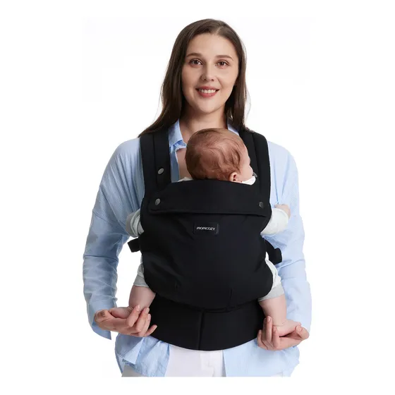 Momcozy Portabebé Ergonómico Cangurera Para Bebé Mochila Color Negro