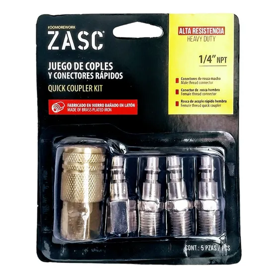 Juego De Acoples Para Compresor 5 Pc Zasc