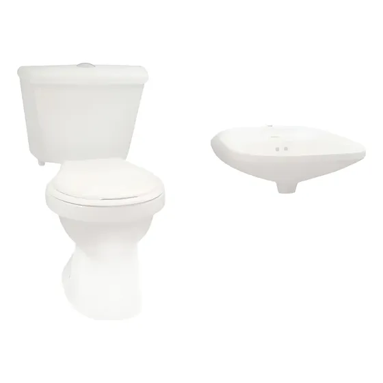 Set De Baño Inodoro Y Lavamanos Tao Sin Pedestal En Oferta
