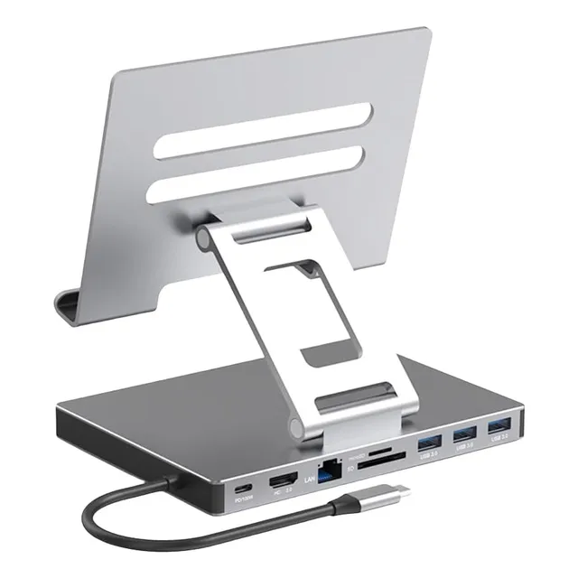9 En 1 Hub Usb C 3.0 Docking Station Hdmi 4k Soporte Laptop